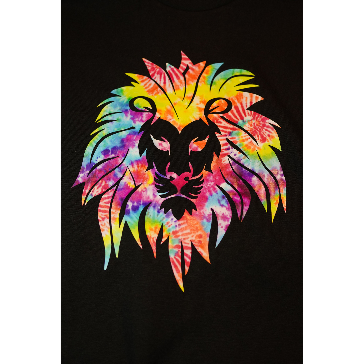 Rainbow Lion ,Tie-Dye Print Graphic