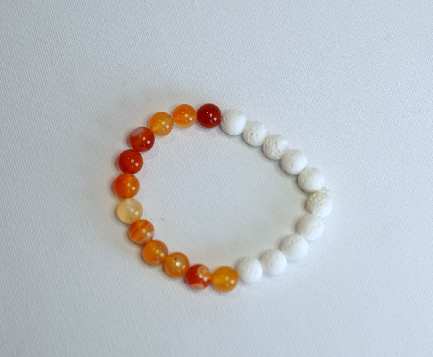 Radiant Love Diffuser, Carnelian & Lava Rock 8mm Stretch Bracelet