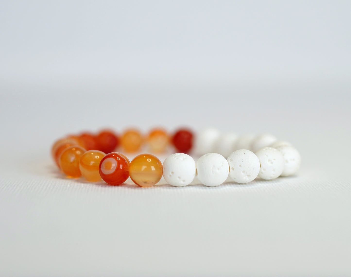 Radiant Love Diffuser, Carnelian & Lava Rock 8mm Stretch Bracelet